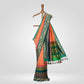 Checks Peach Kora Silk Saree