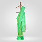 Guldavari Apple Green Satin Silk Saree