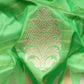 Guldavari Apple Green Satin Silk Saree
