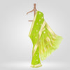 Gule Akhtaab Banarasi Handwoven Chartreuse Chiffon Saree