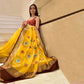Ashrafi Yellow Chiffon Saree
