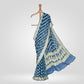 Tobul Lehar Banarasi Handwoven Prussian Blue Chiffon Saree