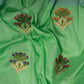 Naag Phool Mint Silk Saree