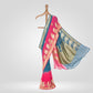 Badam Buta Blue Chiffon Saree