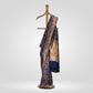 Gilheri Blue Black Brocade Silk Saree