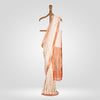 Champa Banarasi Handwoven White Silk Saree