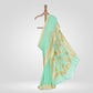 Pamposh Mint Banarasi Handwoven Chiffon Saree