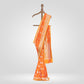 Paan Buta Orange Silk Saree