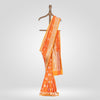 Paan Buta Orange Silk Saree