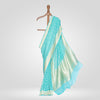 Mehraab Banarasi Handwoven Powder Blue Chiffon Saree