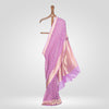 Mehraab Banarasi Handwoven Lavender Chiffon Saree