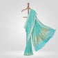 Golaab Ferozi Chiffon Saree