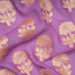 Guldavari Banarasi Handwoven Lavender Chiffon Saree