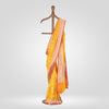 Chouka Guldavari Mustard Yellow Silk Saree