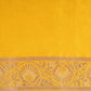 Chouka Guldavari Mustard Yellow Silk Saree