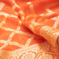 Chouka Banarasi Handwoven Orange Chiffon Saree