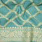 Tobul Lehar Banarasi Handwoven Powder Green Chiffon Saree