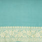 Tobul Lehar Banarasi Handwoven Powder Green Chiffon Saree
