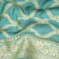 Tobul Lehar Banarasi Handwoven Powder Green Chiffon Saree