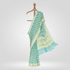 Tobul Lehar Banarasi Handwoven Powder Green Chiffon Saree