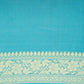 Tobul Lehar Banarasi Handwoven Sky Blue Chiffon Saree