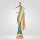 Gul-e- Gulzar Turquoise Banarasi Handwoven Silk Saree