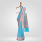 Dhaari Blue Cotton Saree