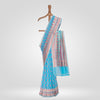 Dhaari Blue Cotton Saree