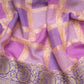 Chokor Lavender Chiffon Saree