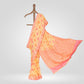 Chokor Orange Chiffon Saree