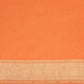 Mazarmond Banarasi Handwoven Orange Chiffon Saree