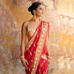 Shalini Sarena in Warda Intense Red Chiffon Saree