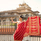 Shalini Sarena in Warda Intense Red Chiffon Saree