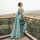 Baroque Handwoven Banarasi Jade Silk Saree