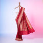 Kairi Barbados Cherry Banarasi Handwoven Silk Saree