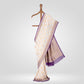 Zarko Banarasi Handwoven White Chiffon Saree