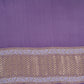 Zarko Banarasi Handwoven White Chiffon Saree
