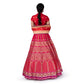 Jhhumka Banarasi Handwoven Lehenga Red