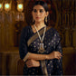 Chunri Buti Black Silk Saree
