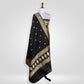 Phool Black Banarasi Handwoven Silk Dupatta