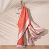 Lila Bel Banarasi Handwoven Linen Chiffon Saree
