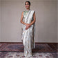Morni Minakari Aada Ash Grey Silk Saree