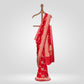 Morni Scarlet Red Silk Saree