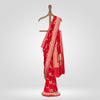 Morni Scarlet Red Silk Saree