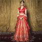 Saie Tamhankar in Morni Lehenga Red