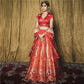 Saie Tamhankar in Morni Lehenga Red