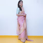 Soha Ali Khan in Charu Banarasi Handwoven Linen Chiffon Saree