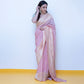 Soha Ali Khan in Charu Banarasi Handwoven Linen Chiffon Saree