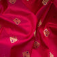 Chaudhani Banarasi Handwoven Raspberry Silk Saree