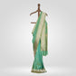 Chaudhani Aqua Blue Silk Saree